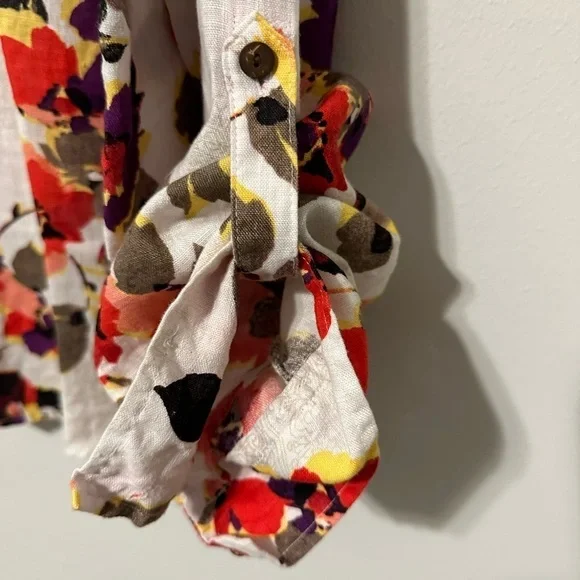 JM Collection Green and Red Button Down Shirt with Notched Collar - Picture 6 of 7